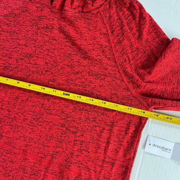 Dressbarn Sz XS Red Sunday Hoodie Pullover Sweater Stretch Kangaroo Pocket - Picture 7 of 8